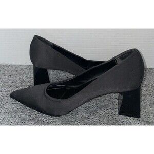 ZARA Heels WomensSize 38 US 7.5 Black Pointed Toe Pumps Minimalist Office Career